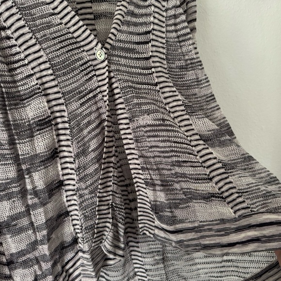 Curio NY Cardigan Open Textured Knit Relaxed Long Sweater Ribbed Hem Modern XL - Picture 8 of 13